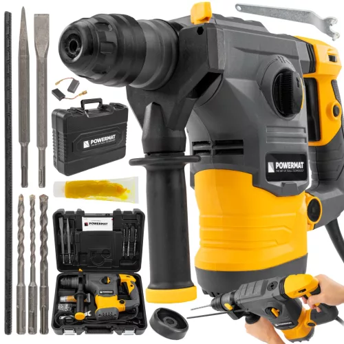 Powermat Fúró- és Vésőkalapács – 2600W, 5.5J, SDS-Plus – 4 üzemmód (PM-MU-2600T)