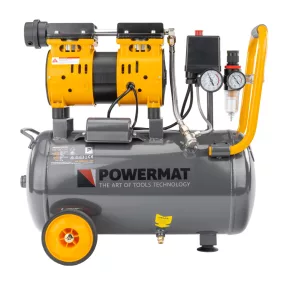   Powermat Olajmentes Kompresszor – 24L, 8 bar, 220 l/perc – Csendes üzemmód (PM-KBO-24T)