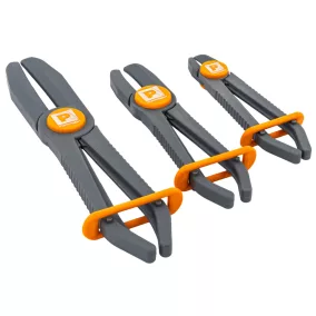   Powermat Tömlőszorító Fogó Készlet – 3 részes, Nylon, 160-255mm – Üzemanyag- és hűtőrendszerekhez (PM1366)