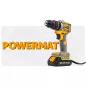   Powermat Akkumulátoros Ütvefúró-Csavarozó – 21V, 55Nm, 2x2Ah akku – Kofferben, tartozékokkal (PM-WA-21V-2M)