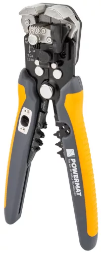 Powermat Automata Kábelcsupaszító és Krimpelő Fogó – 0,2-10 mm², 210 mm – Többfunkciós (PM-SI-2T / PM1438)