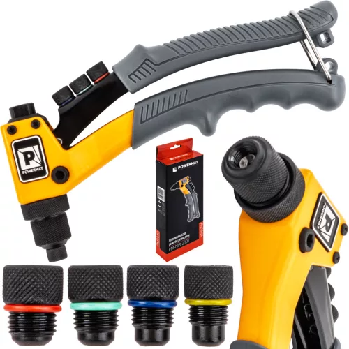 Powermat Kézi Popszegecshúzó – 200mm, 2,4-4,8mm – Alumínium és acél szegecsekhez (PM1449)