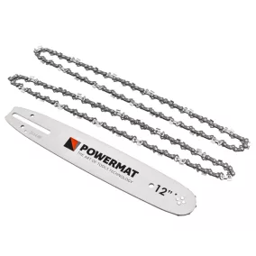   Powermat Láncfűrész Vezetőlemez és 2 db Lánc Szett – 12" (30 cm), 3/8", 1.3 mm – Univerzális (PM1453)