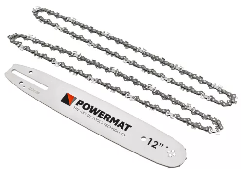 Powermat Láncfűrész Vezetőlemez és 2 db Lánc Szett – 12" (30 cm), 3/8", 1.3 mm – Univerzális (PM1453)