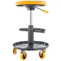   Powermat Teleszkópos Műhelyszék – 150kg teherbírás, 400-520mm – Gurulós kivitel (PM1455)