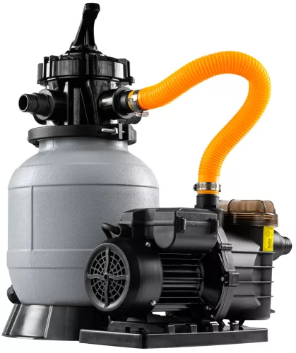 Powermat Homokszűrős Medence Szivattyú – 13 200 l/h, 550W, LCD Időzítő – Homokhoz és szűrőgolyóhoz (PM-PPDB-550JT)