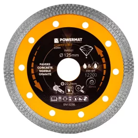   Powermat Gyémántvágó Korong – 125mm, 1.4mm szegmens – Betonhoz és greslaphoz (PM-TDCS-1257T)