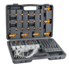   Powermat Common Rail Injektor Diagnosztikai Készlet – 31 részes, 65 cm tömlőkkel – Bosch, Delphi, Denso, Siemens rendszerekhez (PM-ZDWCR-31T)