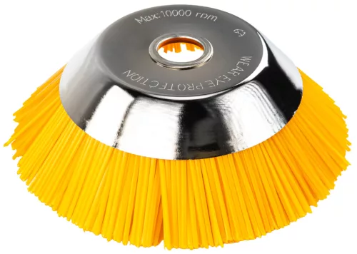 Powermat Nylonos Kefefej Térkőtisztításhoz – ø 200mm, 25,4mm furat – Fűkaszához (PM1651)