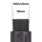   RED TECHNIC Forgókefe Magasnyomású Mosóhoz – M22x1,5mm, 14mm csatlakozás – Autóhoz és sík felületekhez (RTMC0029-SR1)