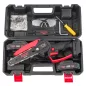   RED TECHNIC Akkumulátoros Láncfűrész – 21V, 1000W, 4" és 6" vezető – 2 db akkumulátorral (RTMPA0064)