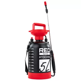   RED Technic Kézi Permetező – 5L, 4 bar, Vállpánttal – Kerti és fertőtlenítő munkákhoz (RTOC0158)