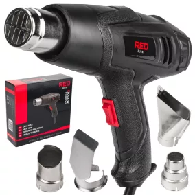   Red Technic Elektromos Hőlégfúvó – 2000W, 600°C, 2 fokozat – 4 darab fúvókával (RTOP0042)