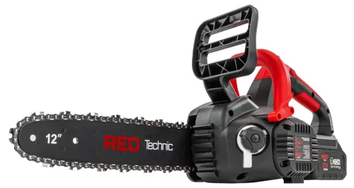 Red Technic Akkumulátoros Láncfűrész – 12" (30 cm), 21V, 2x4Ah akkumulátor – Kofferben (RTPAK0124)