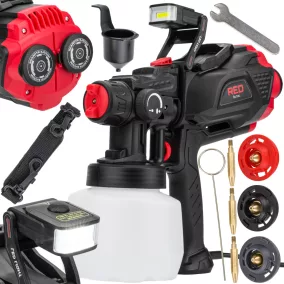   RED TECHNIC Elektromos Festékszóró Pisztoly – 650W, 1200ml, LED világítás – HVLP technológia (RTPDM0020)