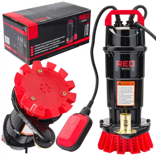 Red Technic Búvárszivattyú – 650W, 8000 l/h, Úszókapcsolóval – Tiszta és szennyezett vízhez (RTPDW0073)