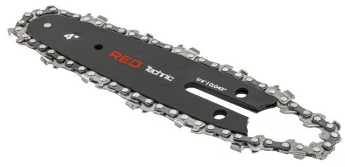 RED TECHNIC Láncfűrész Vezetőlemez és Lánc Szett – 4" (10 cm), 1/4", 1.1 mm – Akkumulátoros fűrészekhez (RTPR0161)