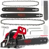 RED TECHNIC Benzinmotoros Láncfűrész – 5,7 LE, 40/45 cm vezető – Dupla szett (RTPSP0035)