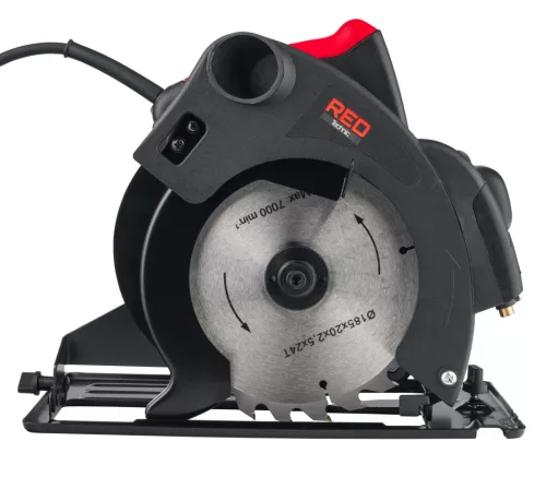 Red Technic Kézi Körfűrész – 2250W, ø185mm, Lézeres irányzék – Fa és bútorlap vágáshoz (RTRPT0006)