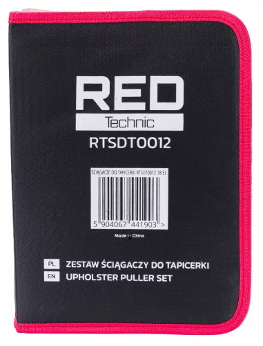 RED TECHNIC Kárpitleszedő és Rádiókiszedő Készlet – 43 részes, Nylon/Fém – Praktikus tokban (RTSDT0012)