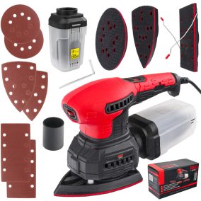   RED TECHNIC Excentercsiszoló és Vibrációs Csiszoló – 1300W, 3 az 1-ben, 125mm – Fordulatszám-szabályozós (RTSMO0060)