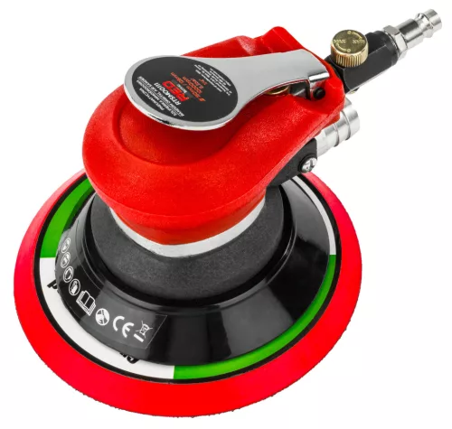 Red Technic Pneumatikus Excentercsiszoló – 125/150mm, 10000 ford/perc – Porelszívással (RTSMO0111)