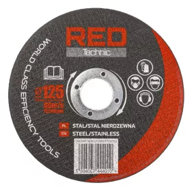   Red Technic Fémvágó Korong – 125 x 1,0 x 22,2 mm – Acélhoz és rozsdamentes anyagokhoz (RTTDM0102)