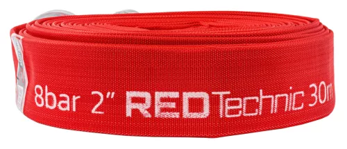 RED TECHNIC Tűzoltó Tömlő – 2", 30m, 8 bar – Gyorscsatlakozóval (RTWS0068)
