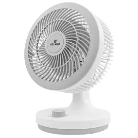   Velano Asztali Ventilátor – 50W, 3 sebességfokozat, Oszcilláció, Aromaterápia – Fehér (VELWEBS0008)