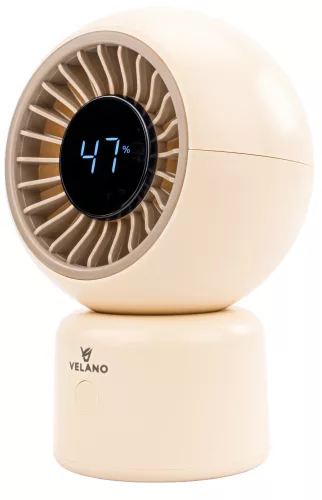 Velano Asztali Ventilátor – 3600 mAh Akkumulátor, 6 sebességfokozat, Oszcilláció – LCD kijelzővel (VELWEBS0010)