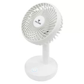   Velano Asztali Ventilátor – 1200 mAh Akkumulátor, 3 sebességfokozat – Fehér (VELWEBS0012)