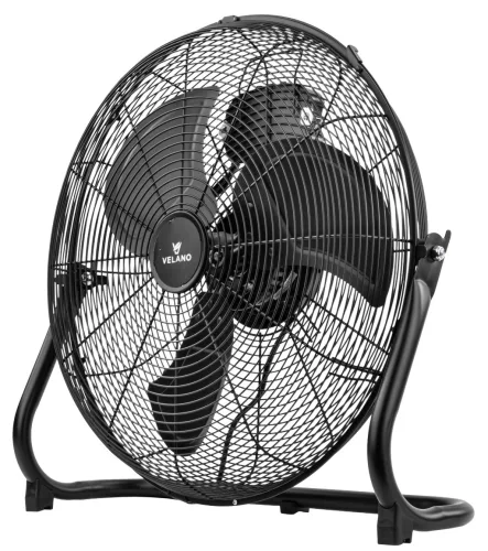 Velano Ipari Padlóventilátor – 125W, 50cm, 3 sebességfokozat – Fekete (VELWEP0015)
