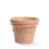 Decora Terrakotta Virágtartó Dombormintás 35 cm