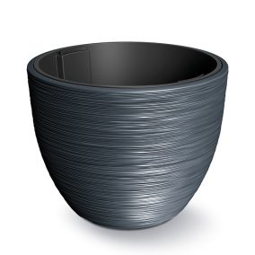 Furu Antracit Bordázott Kaspó 57 cm