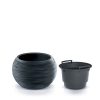 Furu Bowl Antracit Gömb Kaspó 40 cm csomag