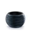 Furu Bowl Gömbölyű Kaspó Antracit 44 cm Bordázott