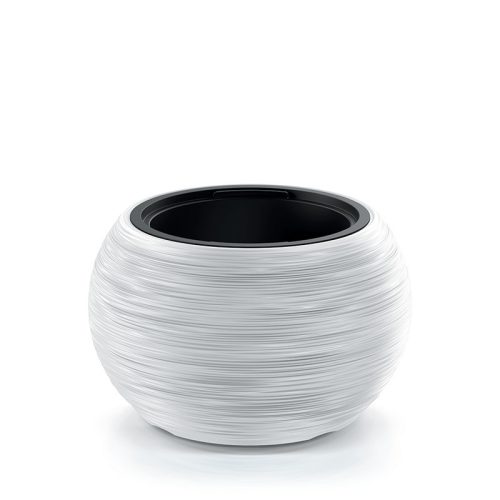 Furu Bowl Gömbölyű Kaspó Fehér 44 cm Bordázott