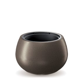 Heos ECO Wood Gömbölyű Virágcserép Kávébarna 37 cm