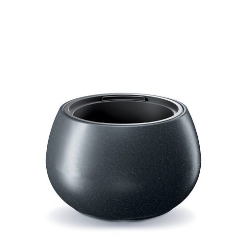 Heos ECO Wood Gömbölyű Virágcserép Antracit 37 cm