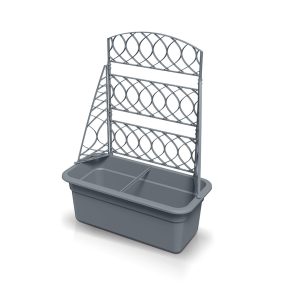 Bloma Kültéri Virágtartó Pergolával Szürke 58 cm