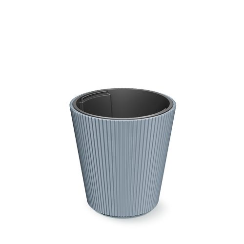 Milly Bordázott Kaspó Világosszürke 30 cm