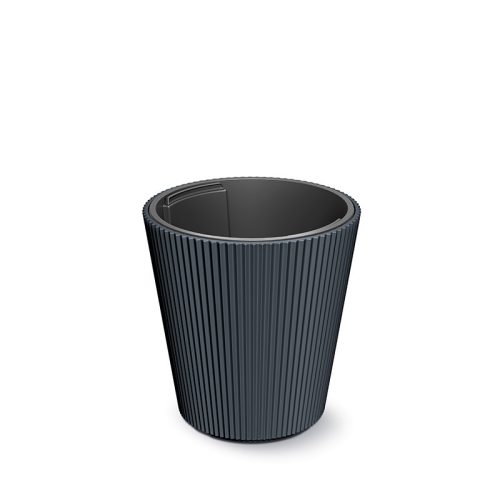 Milly Bordázott Kaspó Antracit 30 cm