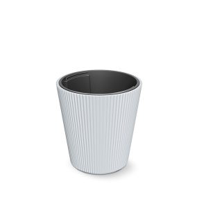 Milly Bordázott Kaspó Fehér 30 cm