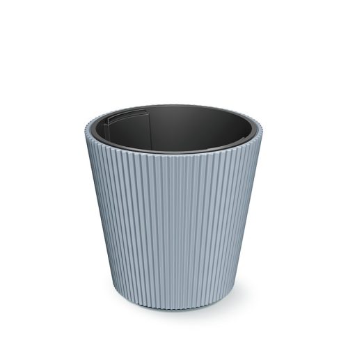 Milly Bordázott Kaspó Világosszürke 35 cm