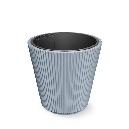 Milly Bordázott Kaspó Világosszürke 39 cm