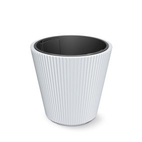 Milly Bordázott Kaspó Fehér 39 cm