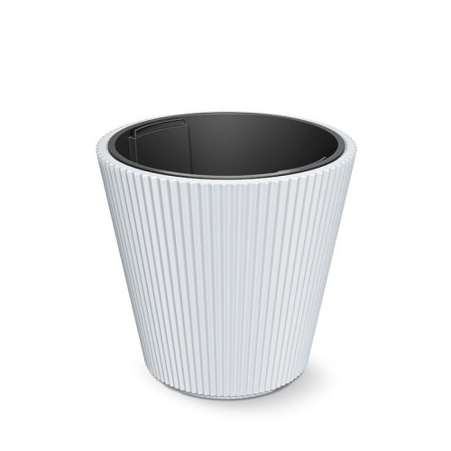 Milly Bordázott Kaspó Fehér 39 cm