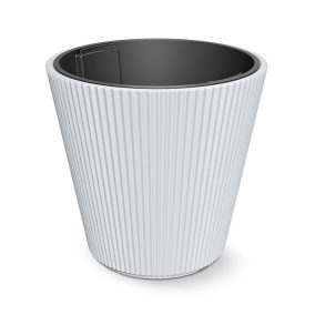 Milly Bordázott Kaspó Fehér 47 cm