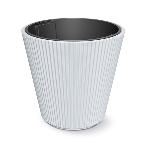 Milly Bordázott Kaspó Fehér 47 cm