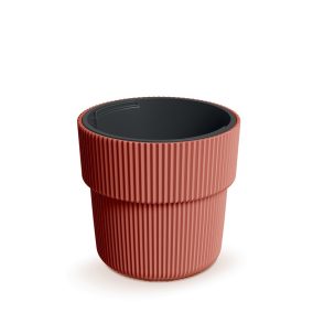 Milly Bordázott Műanyag Virágcserép Réz 39 cm